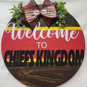Welcome to Chiefs Kingdom door sign